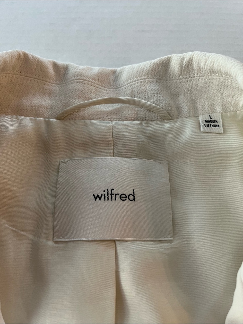 Aritzia Wilfred Generation Blazer Women’s Large Light Birch White Oversized - Picture 4 of 15